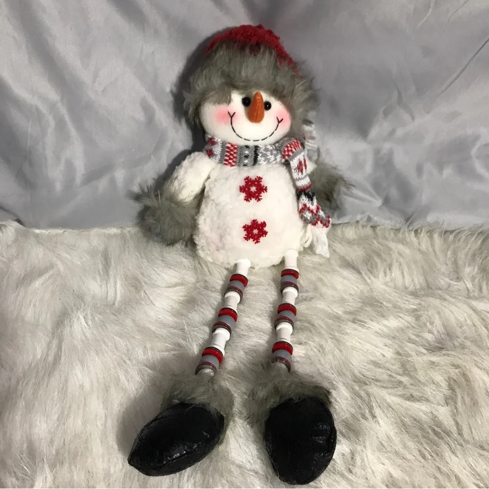NWT Kohl’s Weighted Bottom & Gerson Snowman Pillow Pair